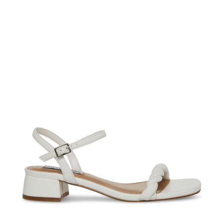 White Steve Madden Magnetic Women's Heels Sandals | PH 4981ONU